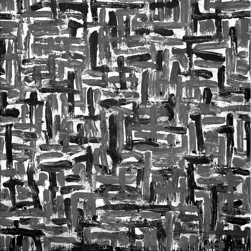 «Black Weave» par Robert Robinson - peinture sur toile tendue