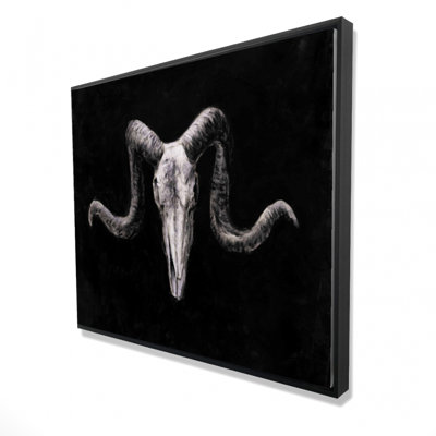 Skeleton Skulls Grunge Style Print On Canvas