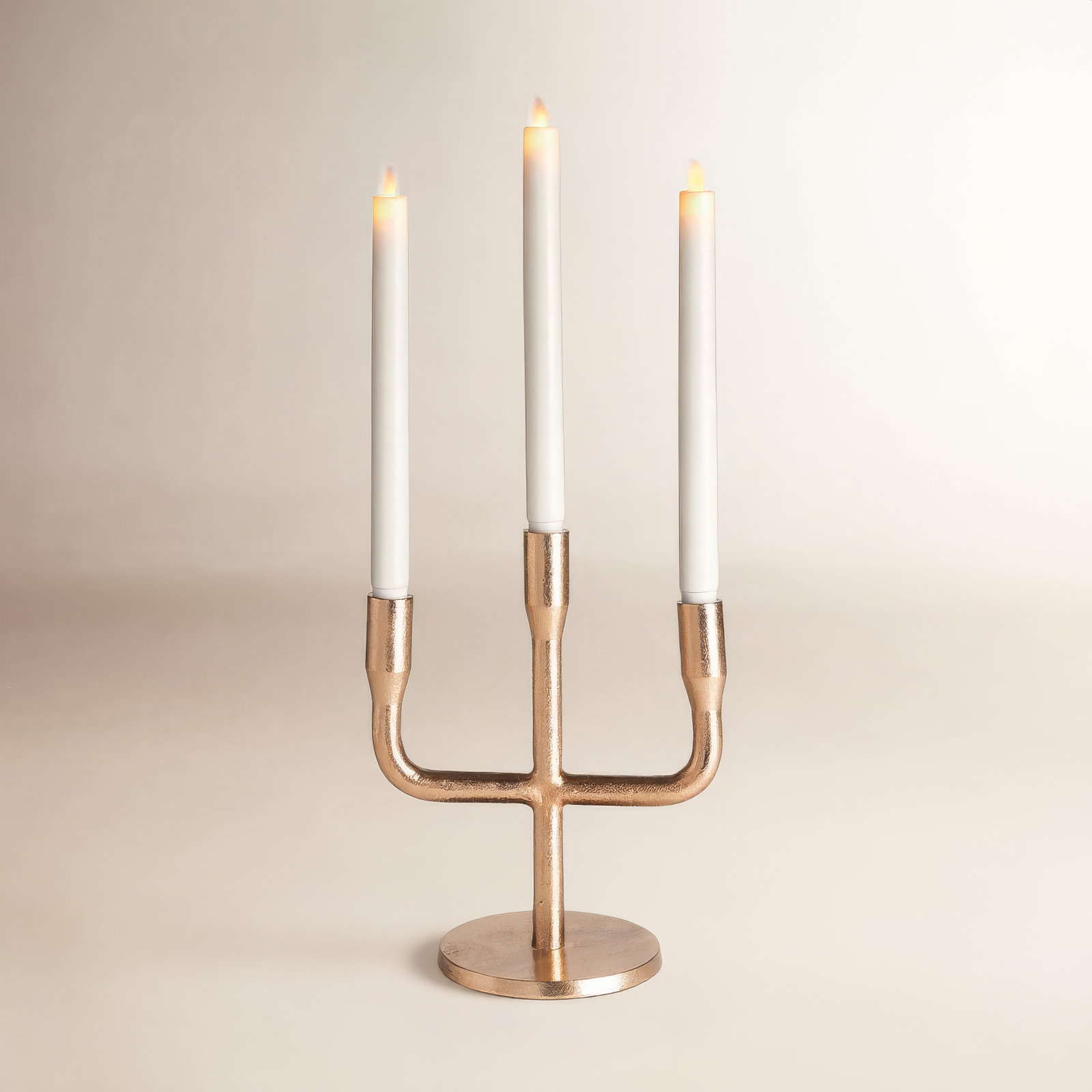 Belden Metal Candelabra, Antique Brass