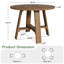 Table de conférence ronde en bois massif