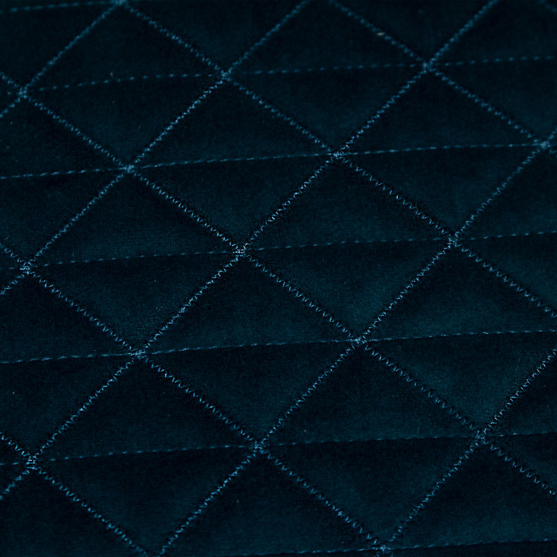  Geometric Quilted Piped Cushion, Teal/Jaffa