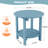 18" Outdoor All Weather Side Table-1508383615