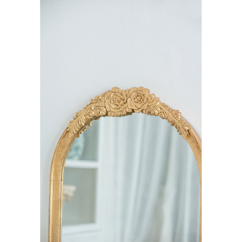 19"X56" Wood Floor Mirror, Full Body Mirror Dressing Make Up Mirror For Bathroom Bedroom Living Room