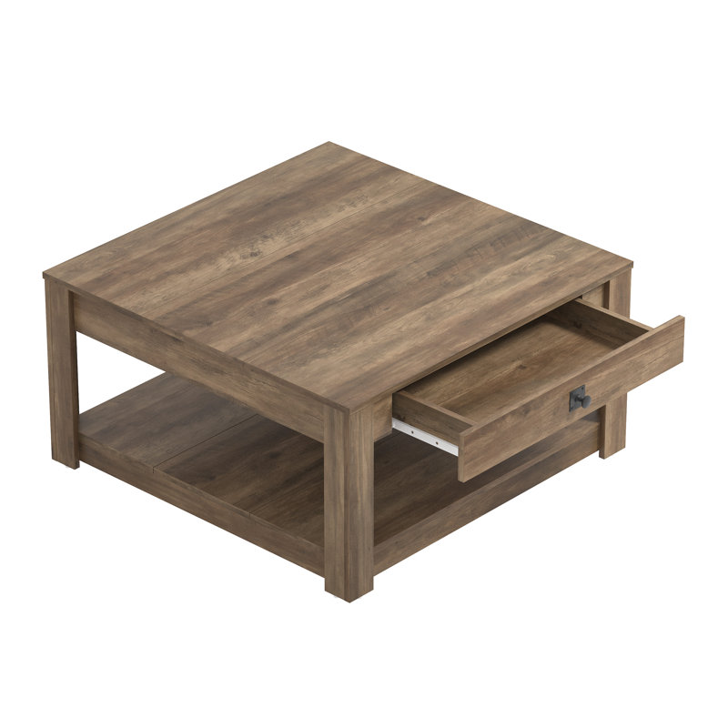 Allyannah Coffee Table with Drawer, Knotty Oak