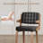 Mid-Century Modern Faux Leather Upholstered Dining Arm Chair , Wood Frame Side Chairs for Dining Room, Kitchen and Living Room-447999986-442372192