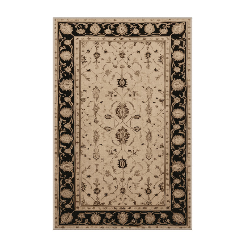 Tapis brun français lavable à la machine, Tapis de couloir 2 pi x 4 pi