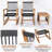 Winston Porter 3 Piece Acacia Wood Rocking Chair Set W/ Coffee Table & All-weather Rope Patio Poolside