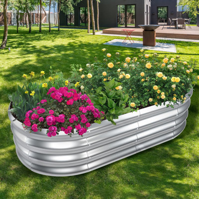Galvanized Raised Garden Bed for Outdoor