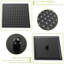 Tête de douche murale double - 12 po, noir mat, tête carrée filetée standard US, équilibrée-127368493