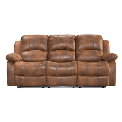 Averion 3 Seater Faux Leather Manual Reclining Sofa