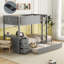 Lit superposé avec lit gigogne, rangement et bureau-769828145-769828149