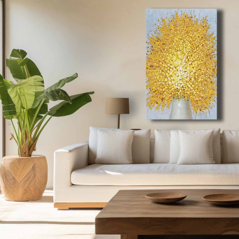 Art doré sur toile Golden Bloom