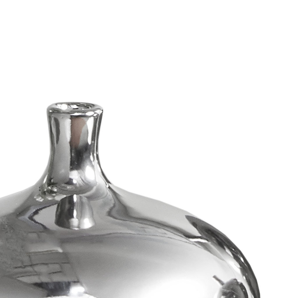 Ansen Ceramic Table Vase, Silver