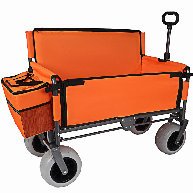 Chariot pliable avec banc Sea, Orange