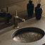 Briolette Glass Circular Vessel Bathroom Sink