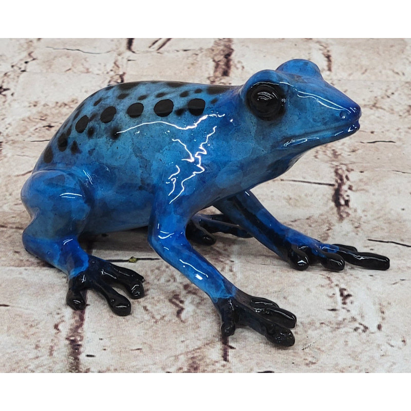 Figurine de sculpture en bronze bleue