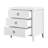 Dwaine Wood 3 Drawer Nightstand, 22"W, White-1616700259