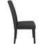 Chaise parsons rembourrée en noir-2116239422