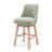 Swivel Upholstered Counter Stool with Solid Wood Frame-93524413