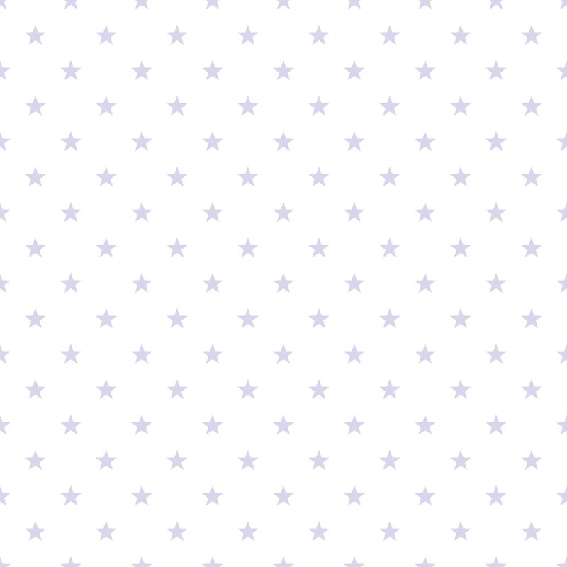Just 4 Kids 2 Tiny Stars Design 33' L x 21" W Wallpaper Roll, Lilac/White