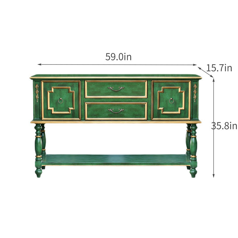 Buffet rétro en bois fabriqué à la main