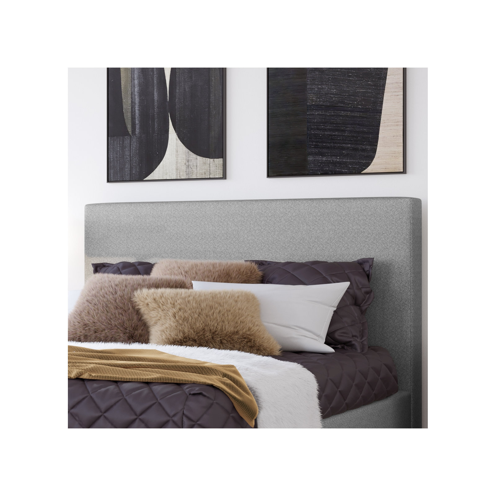 Corrinne Upholstered Bed, California King, Pewter
