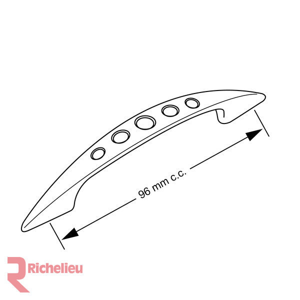 Expression 3 25/32" Center to Center Arch Pull, Brushed Nickel