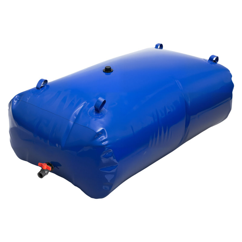 Water Storage Bladder, 142.7 Gallon (540L) Water Storage Container Tank, 1000D PVC Large Capacity Soft Bag Bladder, Foldable Portable for Garden Irrigation, Camping, RV, Fire Prevention - Blue