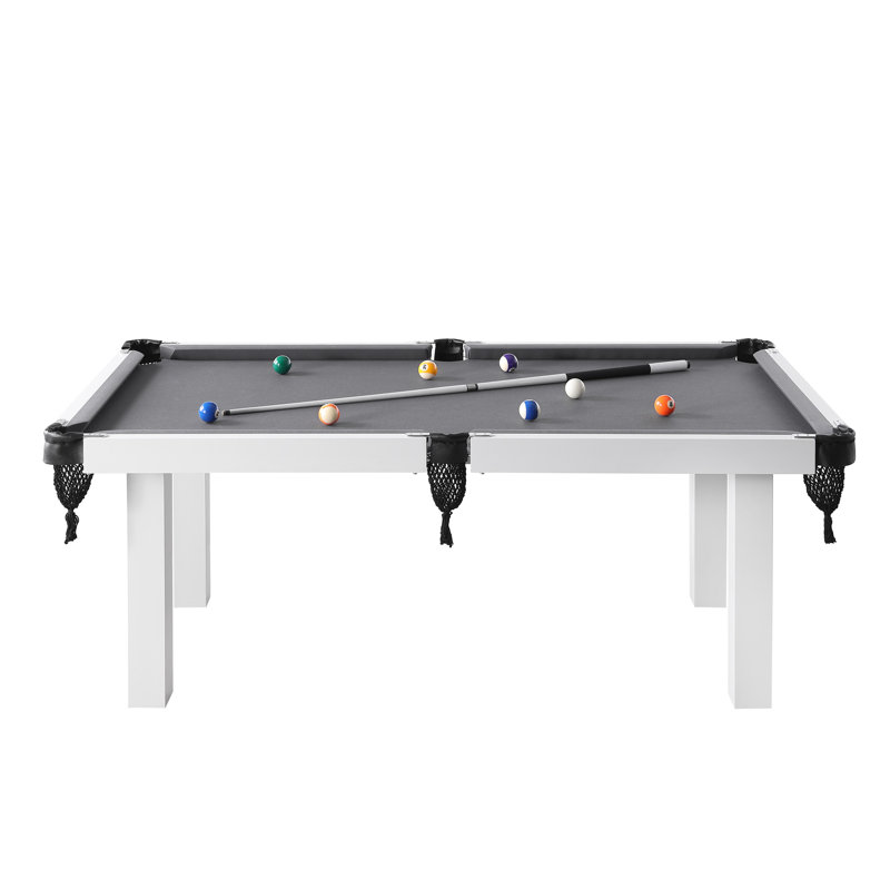 HomeSeason Eco-Pro Outdoor/Indoor Slate Pool Table with Pro Accessories, Gray