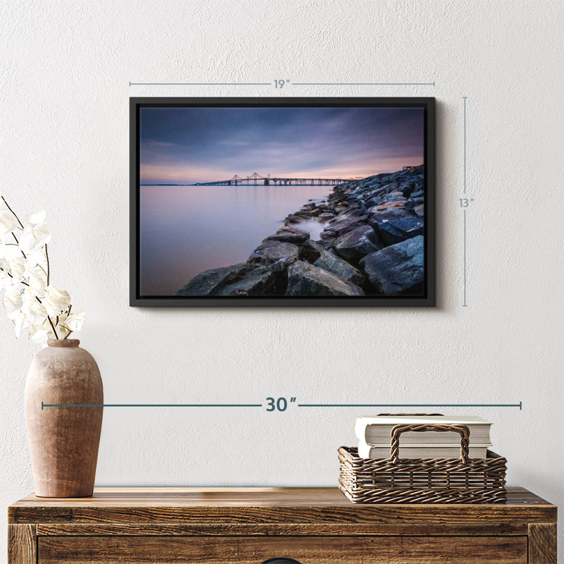Impression sur toile Chesapeake Bay Bridge, H 13 po x l 19 po