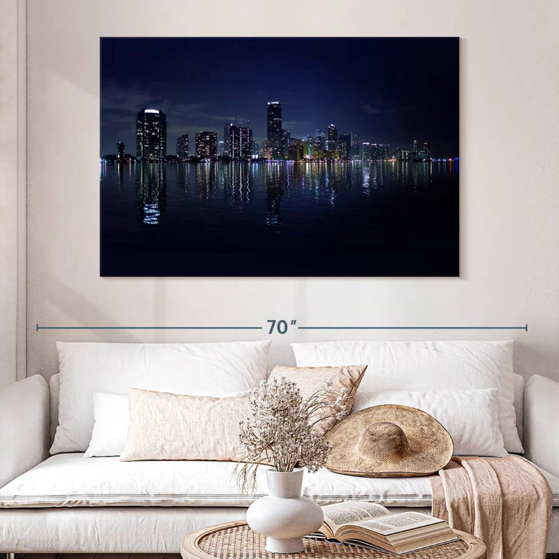 Lumières du paysage urbain de Miami, H 8 po x l 12 po