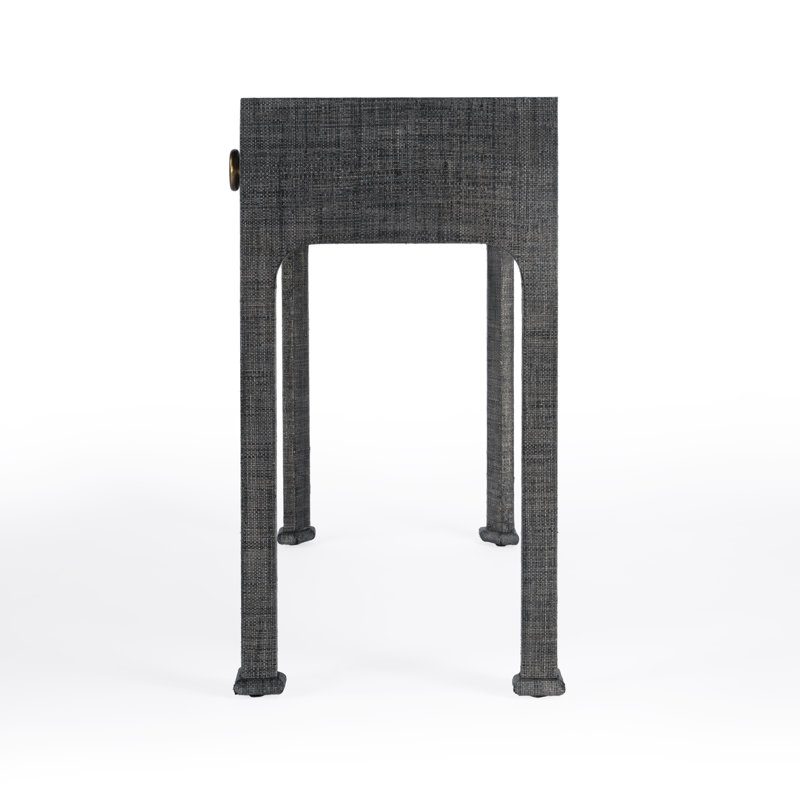 Chatham Raffia Console Table, Charcoal