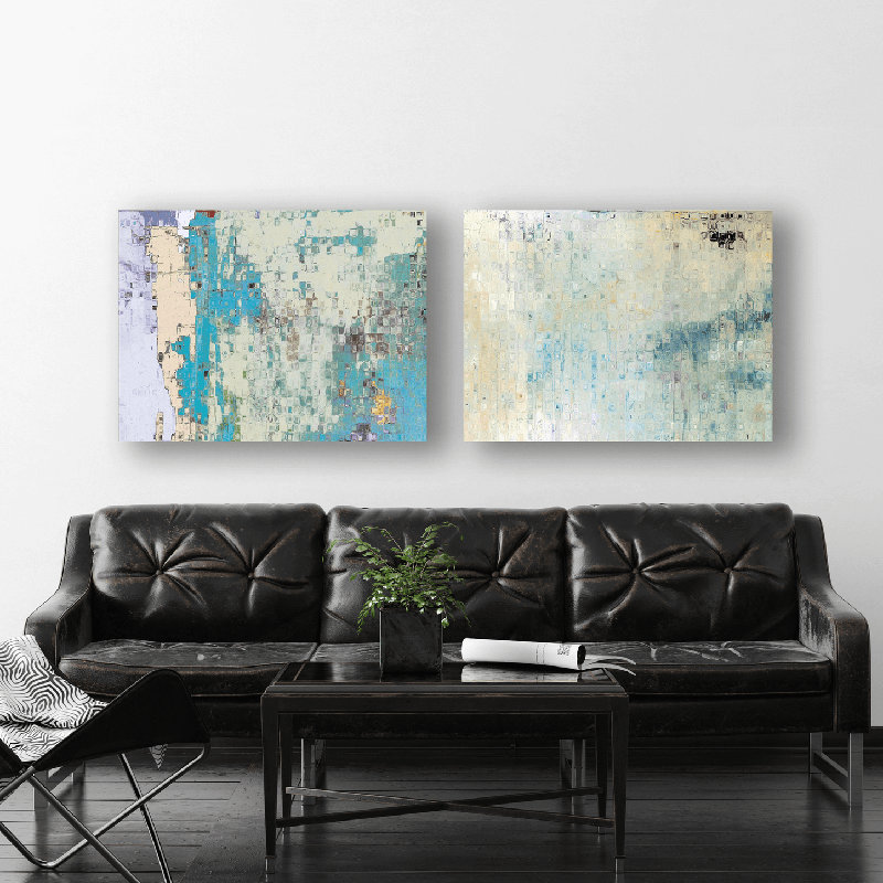 Rain Set by John Beard - Artist Enhanced Canvas Print, 20" H x 48" W x 1.5" D, Unframed