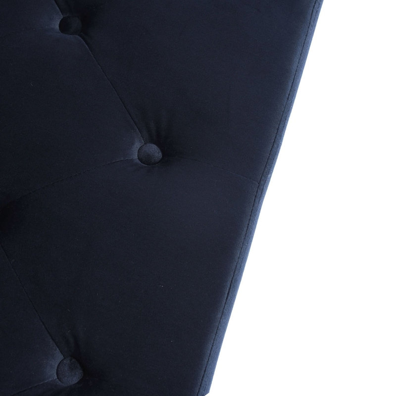 Repose-pieds rectangulaire touffeté de 20 po Dearriba, Microfibre / microsuède, Brun, Noir