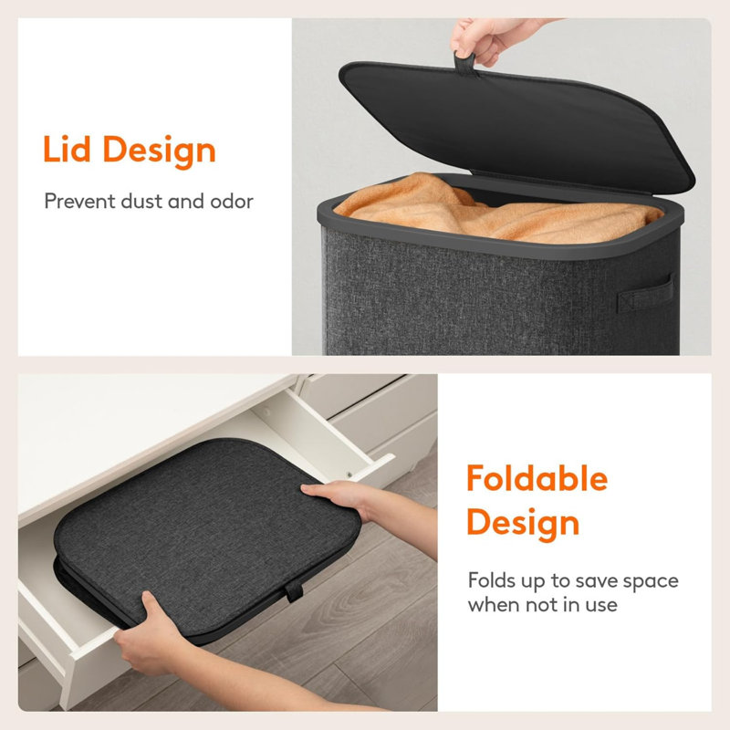 Poylester Laundry Room Organiser, Dark Grey