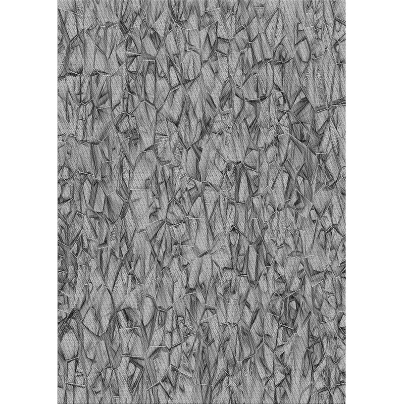 Tapis zone grise à motifs, Rectangle 8 pi x 12 pi