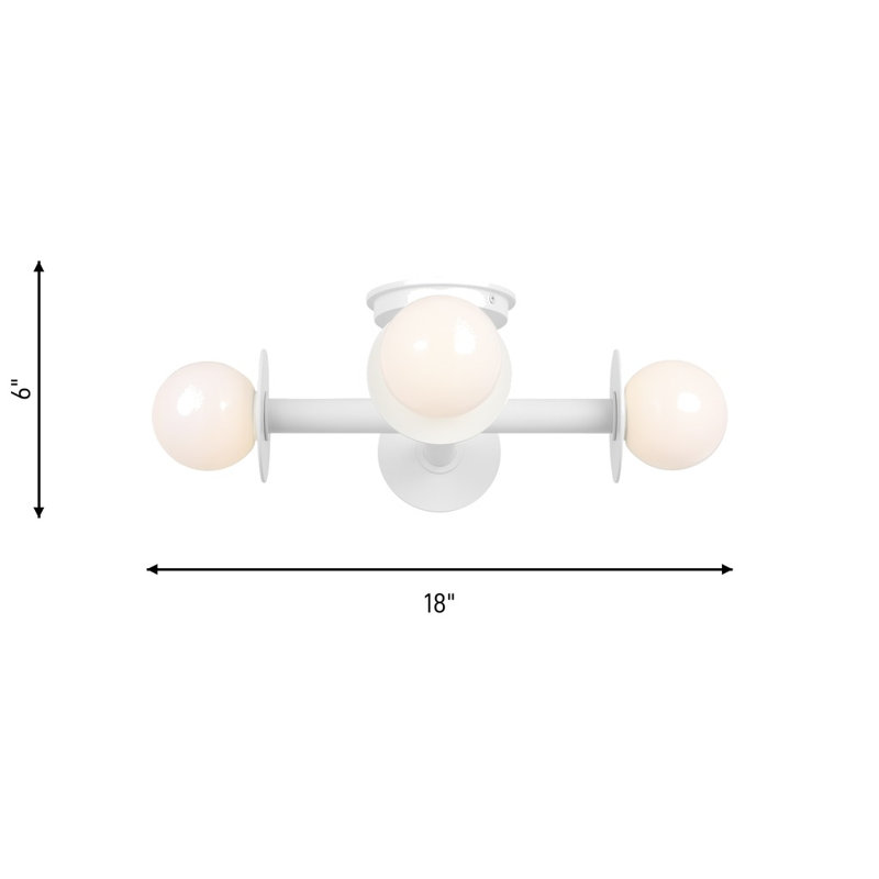 4 - Light Semi Flush Mount