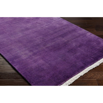 Clio Handmade Wool Purple Rug