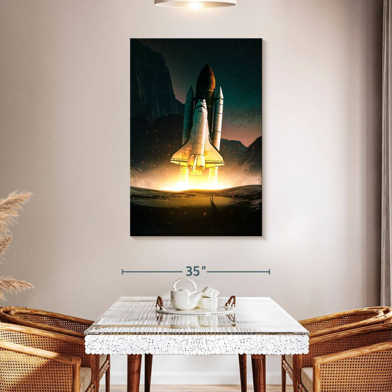 Oberle Space Shuttle Fantasy, 48" H x 32" W