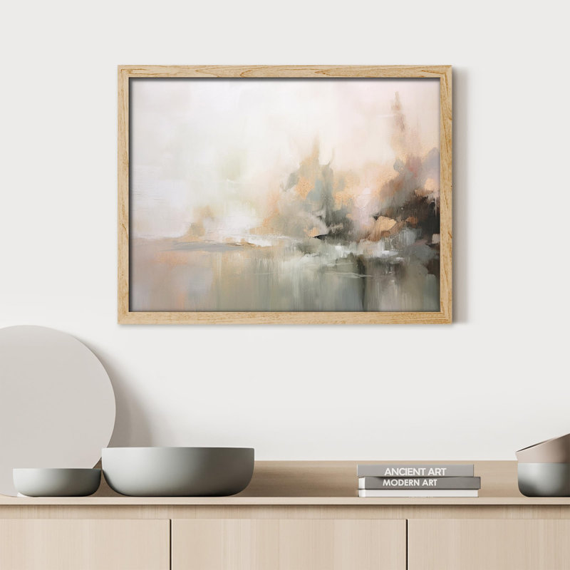 «Abstract Landscape Textured Earthy Tones» sur papier, Naturel, H 11 po x l 14 po