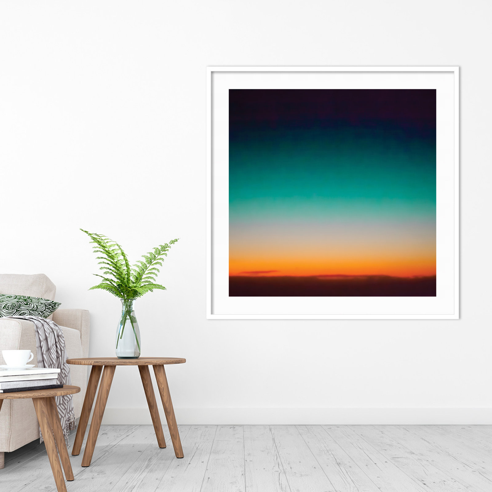 White, 41.25" H x 41.25" W x 0.88" D