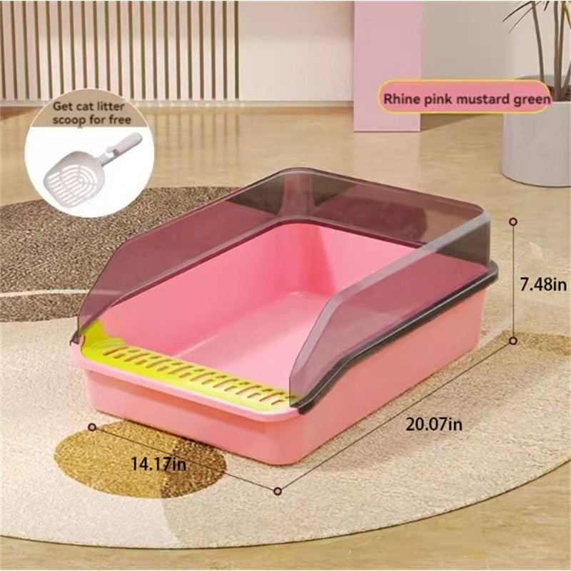 Litière en plastique auto-nettoyante Kamiryn, Rose