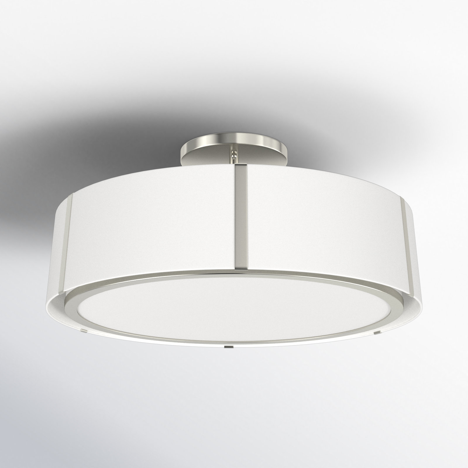 Marietta 6 - Light Dimmable Drum Chandelier, Polished Nickel