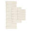 Tapis pour salle de bain, rayé, lustré, teint, envers antidérapant, l 24 po x L 58 po, lavable à la machine