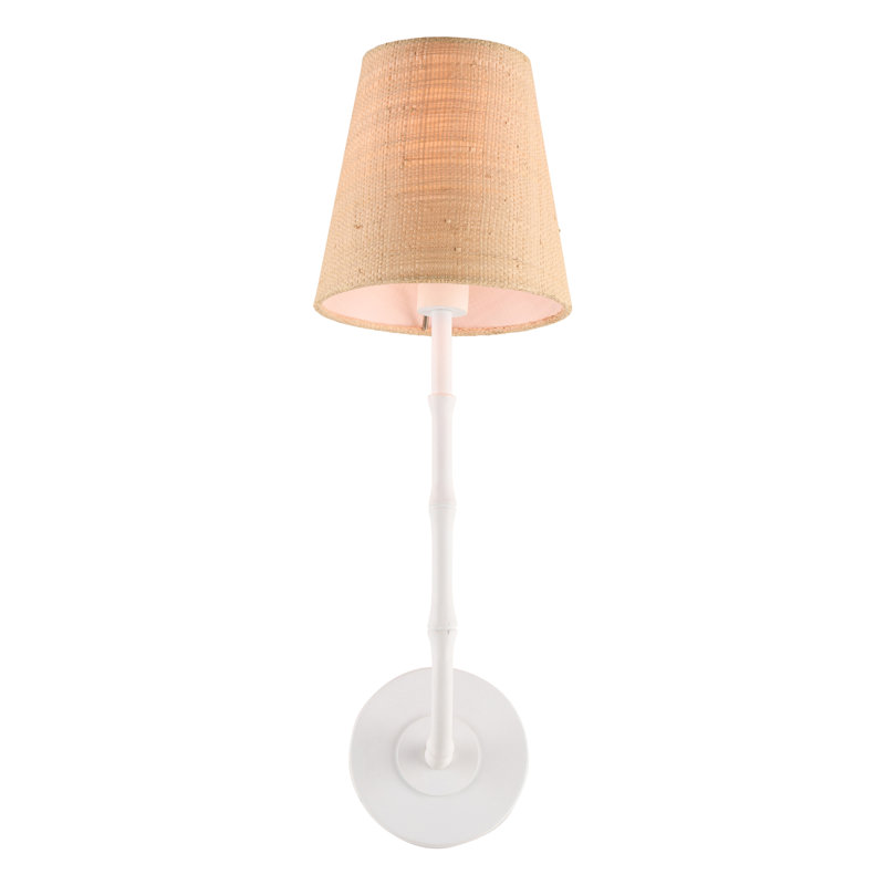 Artois 1 - Light Armed Sconce, White, Natural