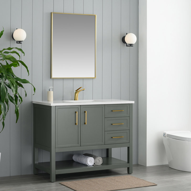 Single-Hole Bathroom Faucet, Brushed Gold