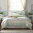 Premium Cotton Bedding Sets Sage Green Farmhouse Style Cal King