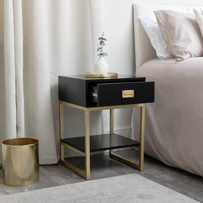 Alahya 40cm W Manufactured Wood Bedside Table