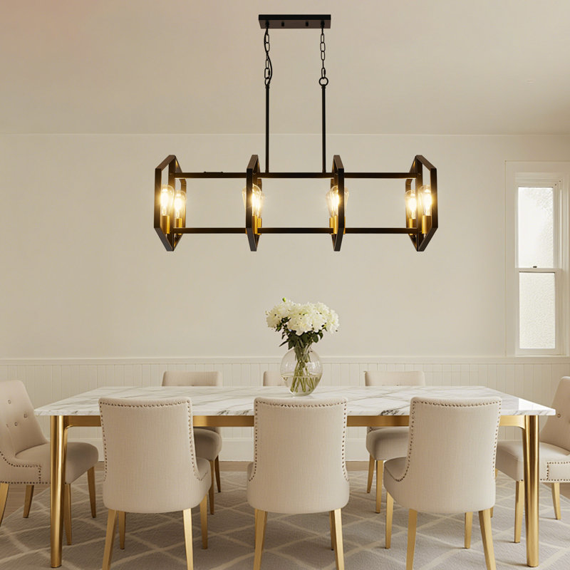 8-Light Dimmable Kitchen Island Pendant