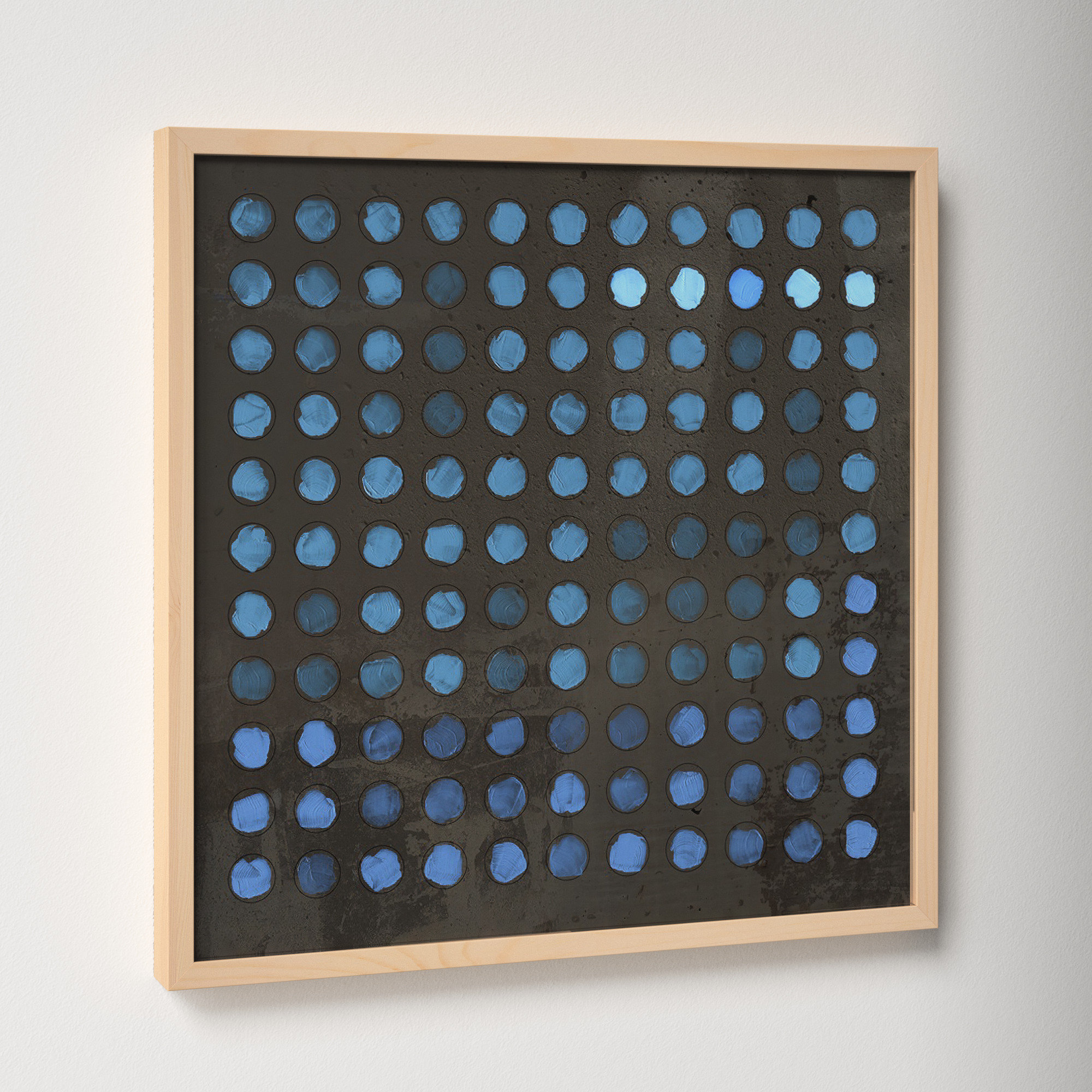 Squared Circles 5 by Jacques Pilon, Brown, 16" H x 16" W x 1.25" D